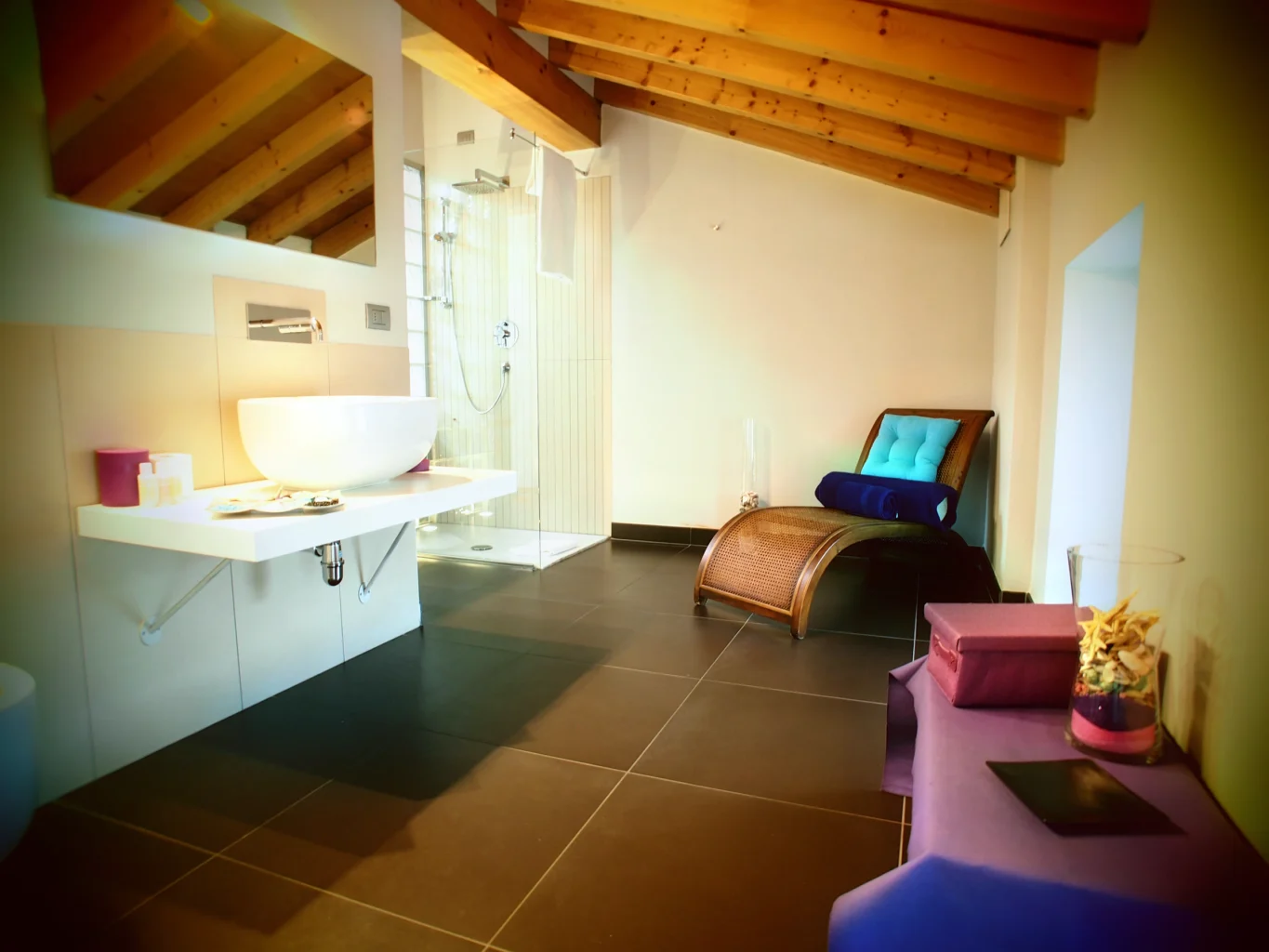 Suite Mansarda: bagno con vasca idromassaggio
